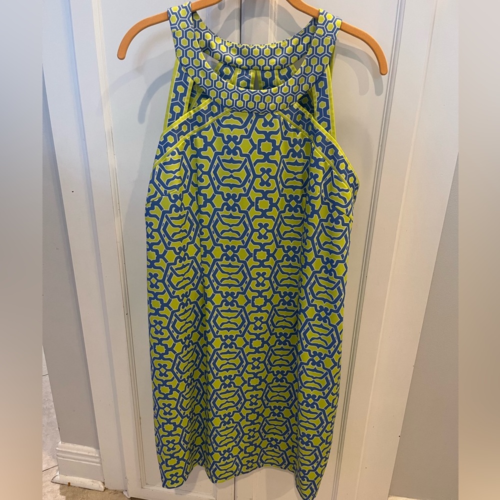 Gretchen Scott Designs Blue and lime green Dress